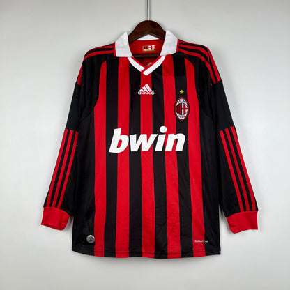 Retro Langermet AC Milan 09-10 Hjemme Fotballdrakter