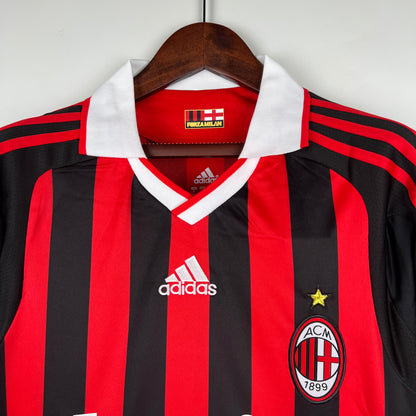 Retro Langermet AC Milan 09 10 Hjemme Fotballdrakter