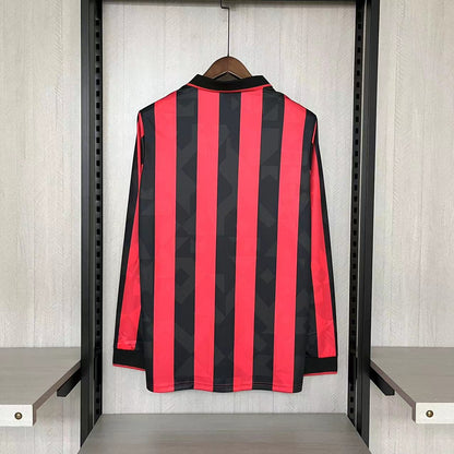 Retro Langermet AC Milan 1993 94 Hjemme Fotballdrakter