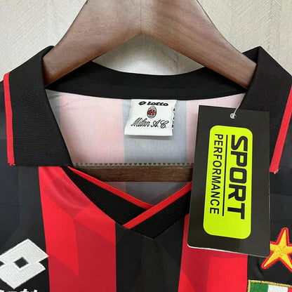Retro Langermet AC Milan 1993 94 Hjemme Fotballdrakter