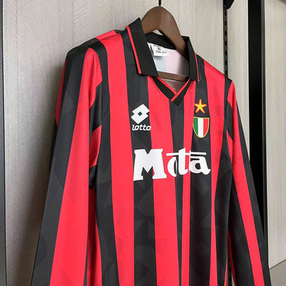 Retro Langermet AC Milan 1993 94 Hjemme Fotballdrakter
