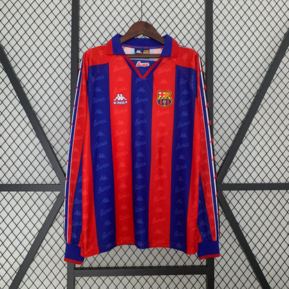 Retro Langermet Barcelona 96-97 Hjemme Fotballdrakter