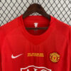 Retro Langermet M U 07 08 Champions League version Hjemme Fotballdrakter