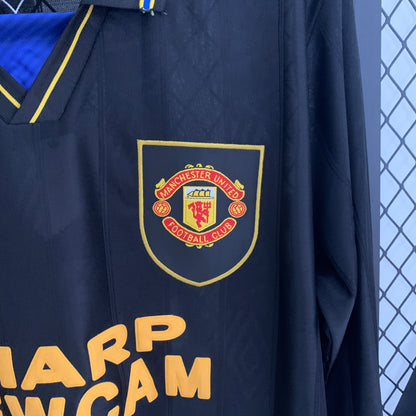 Retro Langermet M U 93 95 Borte Fotballdrakter