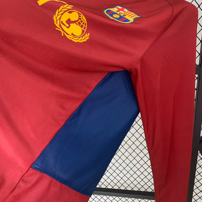 Retro Langermets Barcelona 08 09 Champions League Hjemme Fotballdrakter