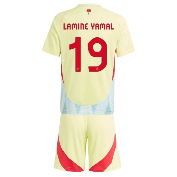 Spania Lamine Yamal 19 Barn Borte Draktsett Fotball 2024