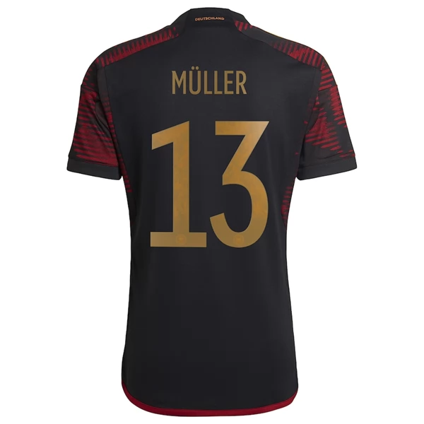 Tyskland Thomas Müller 13 Bortedrakt 2022 Fotballdrakter