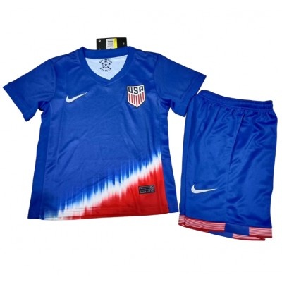 USA Barn Borte Draktsett 2024 Fotballdrakter
