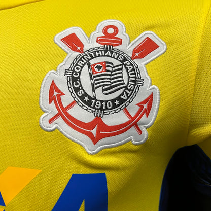 Vintage 14 15 Corinthians Gul Fotballdrakter