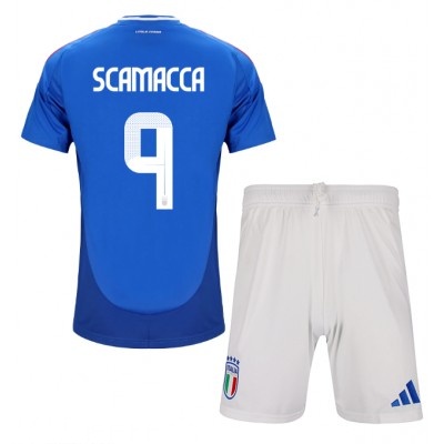 italia gianluca scamacca 9 barn hjemme draktsett 2024